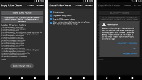 Android Bo Klasr Silme Uygulamas, Empty Folder Cleaner