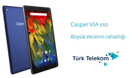 Trk Telekom Casper Via S10 Tablet Kampanyas