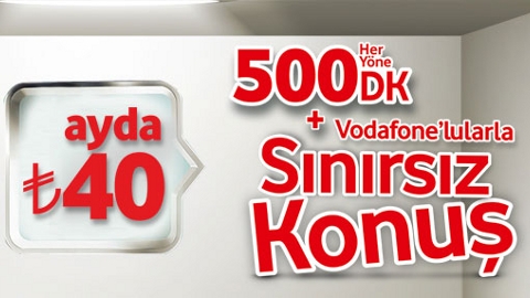 Vodafone Cep Avantaj Snrsz tarifesi ile tm Vodafonlular snrsz arayn